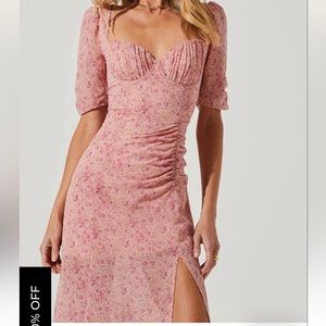 ASTR midi front slid milkmaid dress size Medium